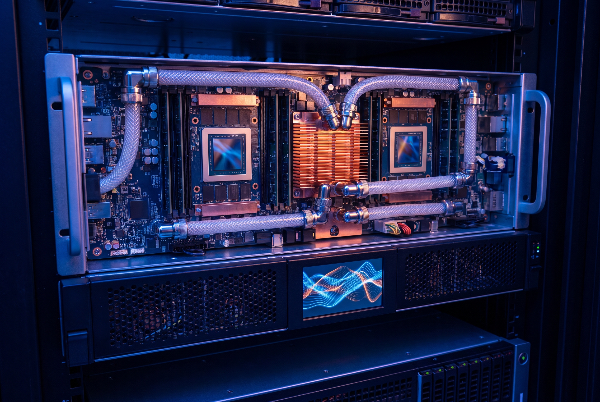 AI accelerator memory bandwidth visualized in a data center rack