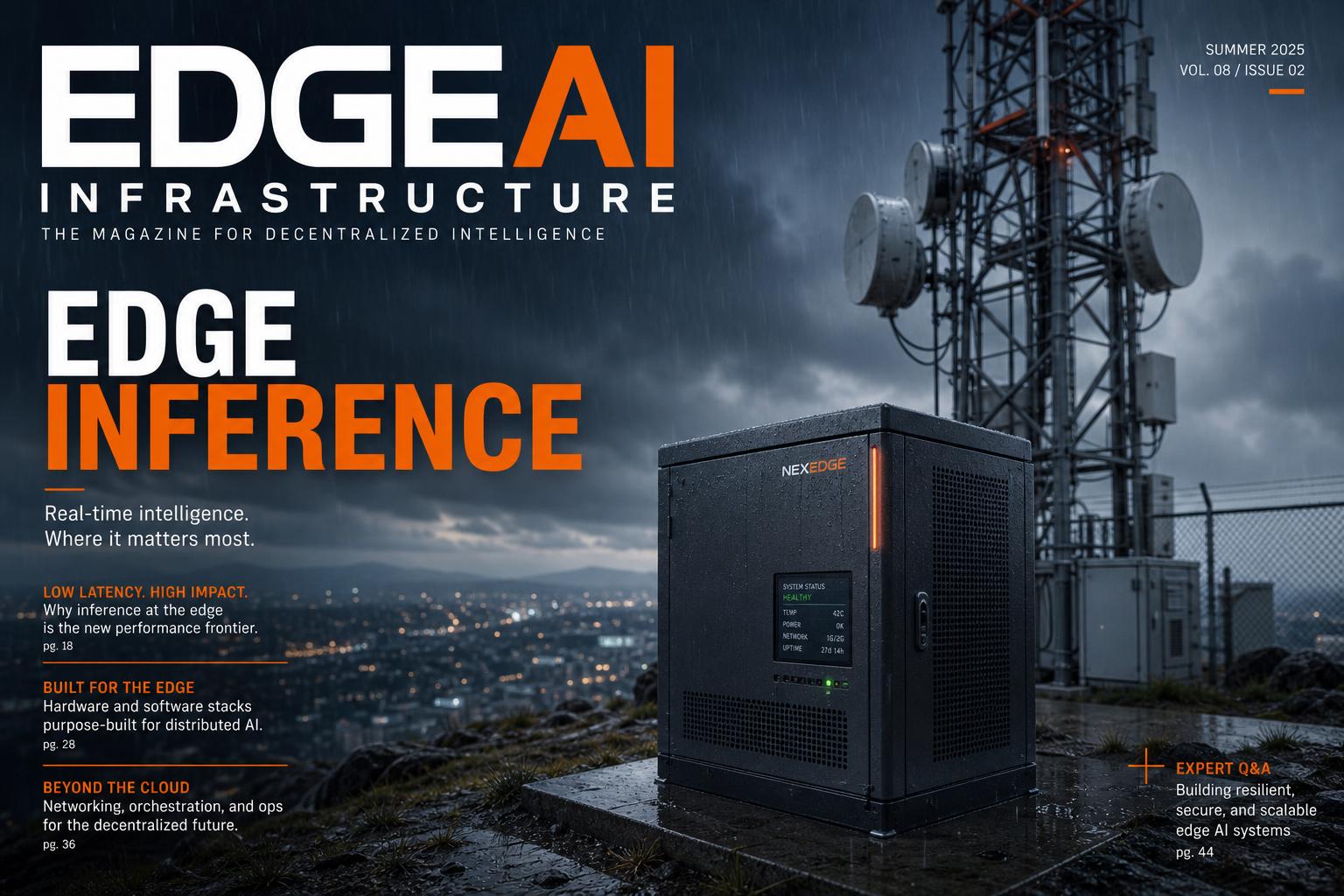 Edge inference magazine cover prompt output
