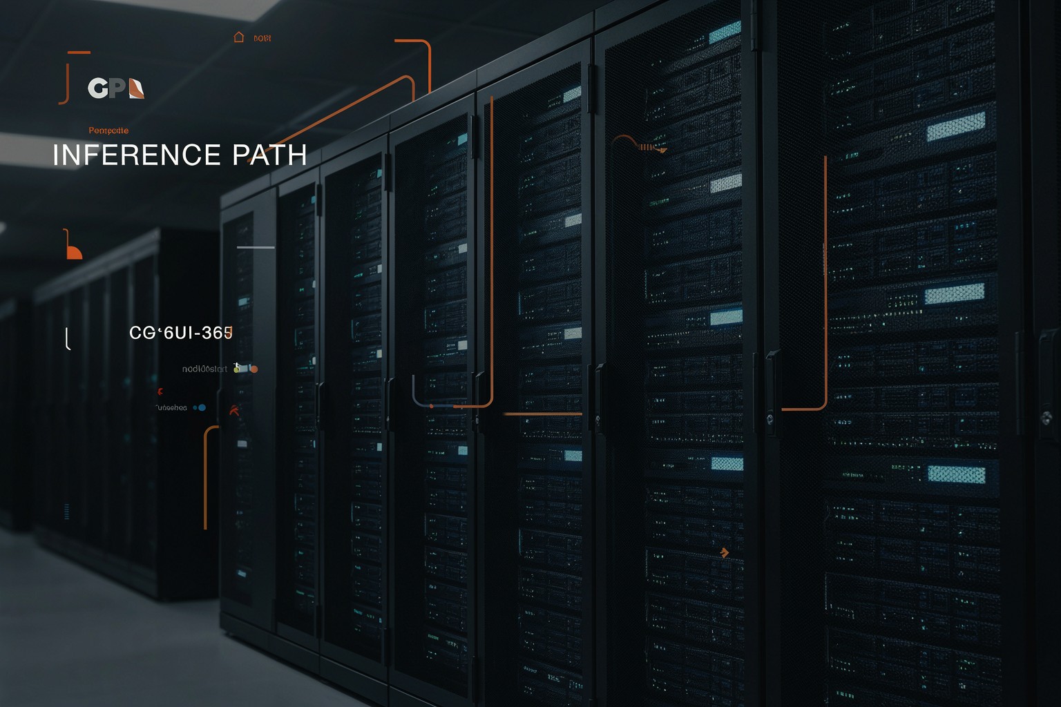P Image Ideogram GPU infrastructure visual with inference path headline
