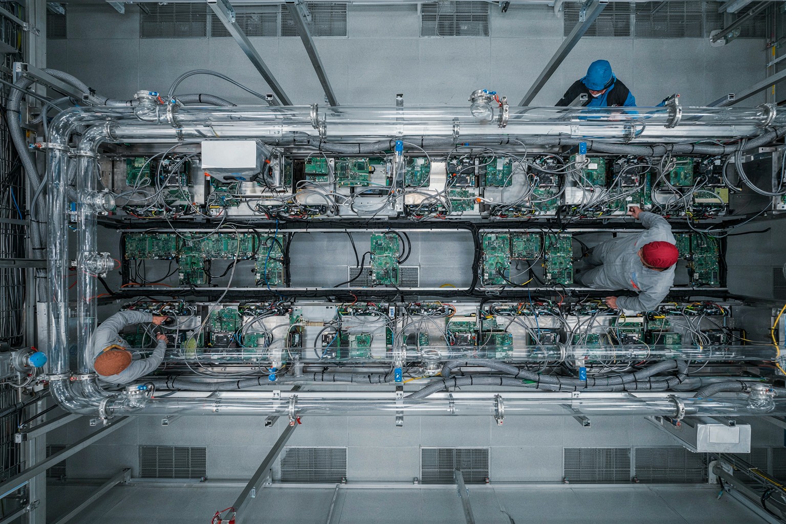 P Image Ideogram liquid cooled AI data center with GPU racks