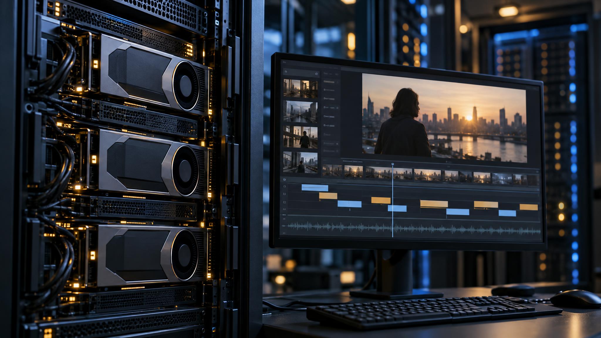 Video captioning infrastructure with GPU media processing and timed subtitle segments